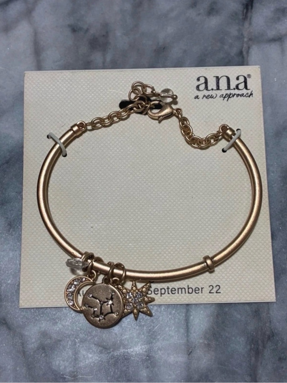 NEW a.n.a Gold-Tone Charm Bracelet